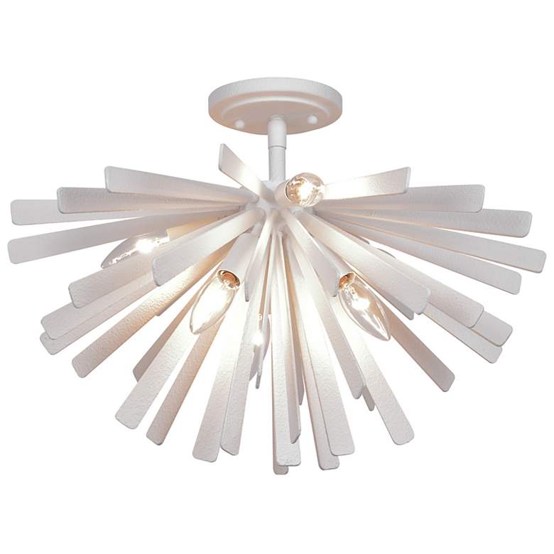 Image 1 Confluence 20" Wide Piastra White 6-Light Ceiling Light