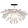 3_Confluence 20" Wide Piastra White 6-Light Ceiling Light more views
