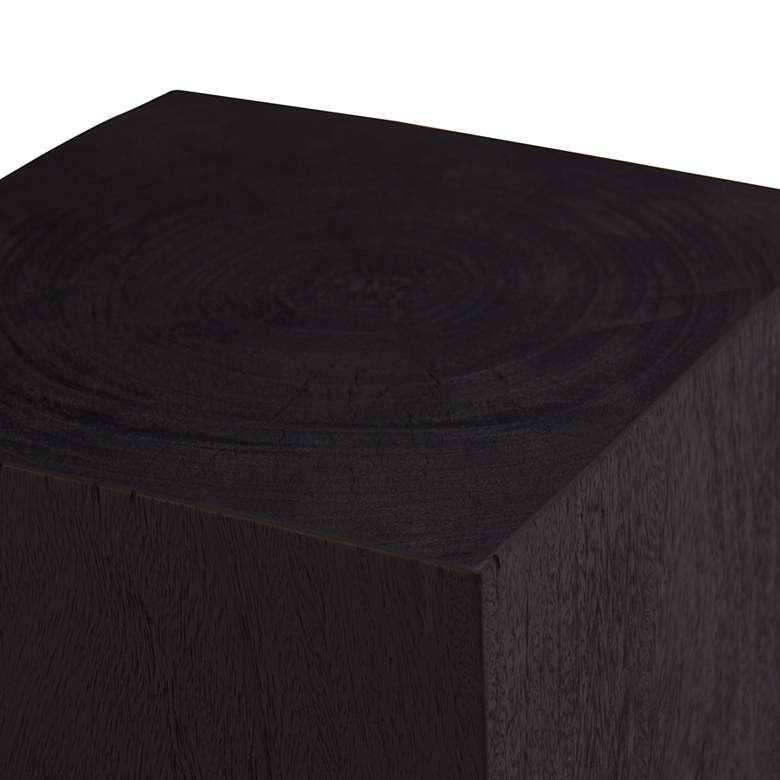 Image 2 Congaree 13 3/4 inch Wide Matte Black Wood Accent Table more views