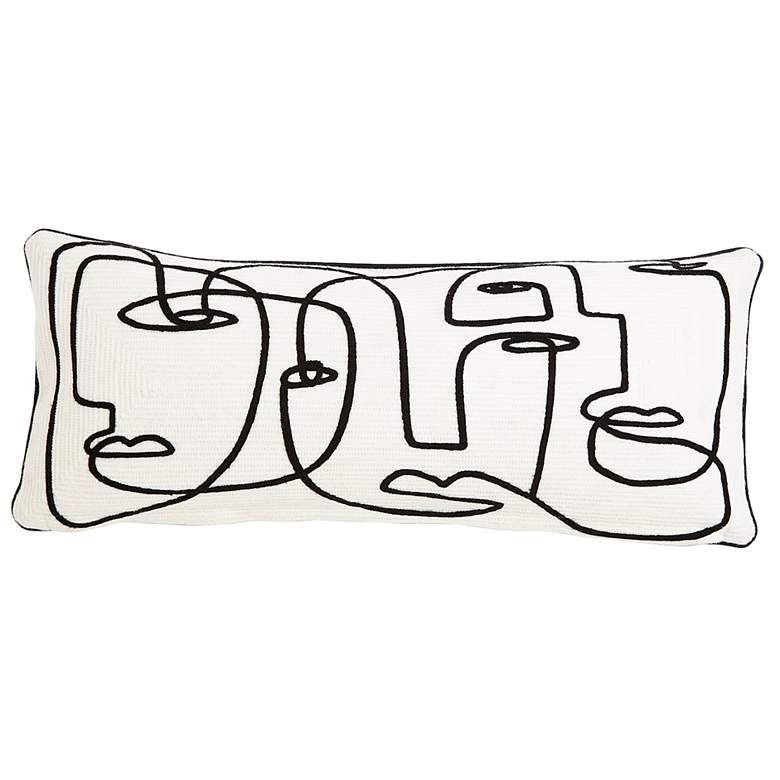 Image 2 Congregation Black and White 24"x10" Lumbar Pillow