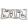 2_Congregation Black and White 24"x10" Lumbar Pillow