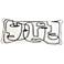 Congregation Black and White 24"x10" Lumbar Pillow