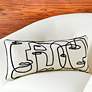 1_Congregation Black and White 24"x10" Lumbar Pillow