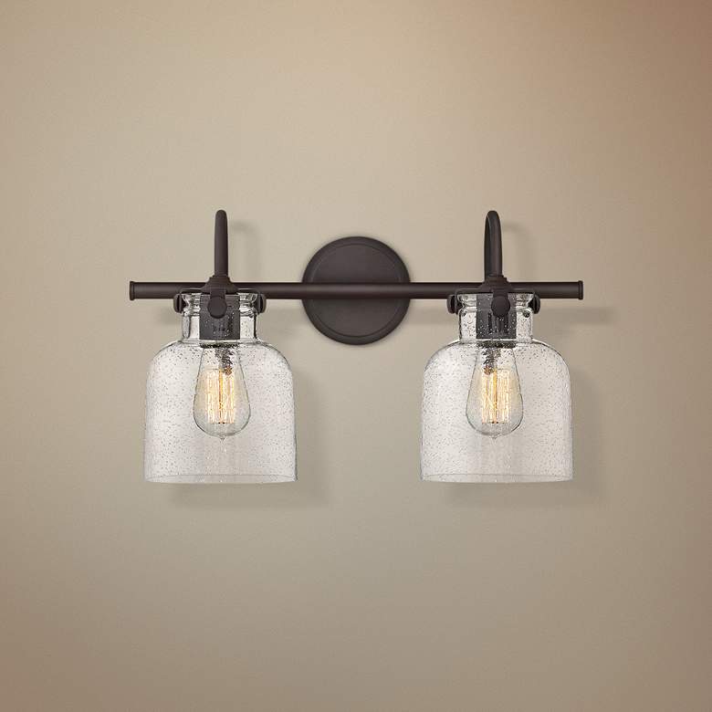 Image 1 Congress 11 1/4" High Oil Rubbed Bronze 2-Light Wall Sconce