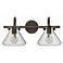 Congress 19 1/4" Wide Oil Rubbed Bronze 2-Light Bath Light