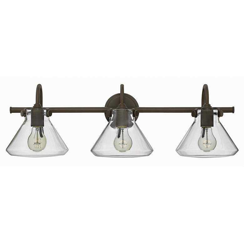 Image 1 Congress 29 1/2" Wide Oil Rubbed Bronze 3-Light Bath Light