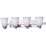 1_Conical 4 Light 26.25" Wide Satin Nickel Vanity Light