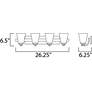 3_Conical 4 Light 26.25" Wide Satin Nickel Vanity Light more views