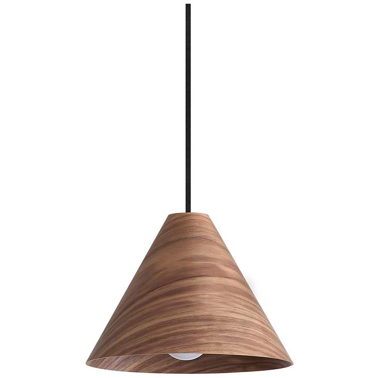 Image 1 Conique 1-Light Mini Pendant in Dark Walnut