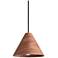Conique 1-Light Mini Pendant in Dark Walnut