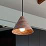 1_Conique 1-Light Mini Pendant in Dark Walnut