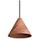 Conique 1-Light Pendant in Dark Walnut