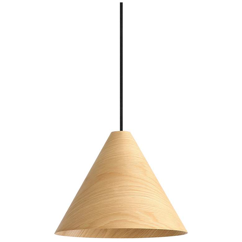 Image 1 Conique 1-Light Pendant in Light Walnut