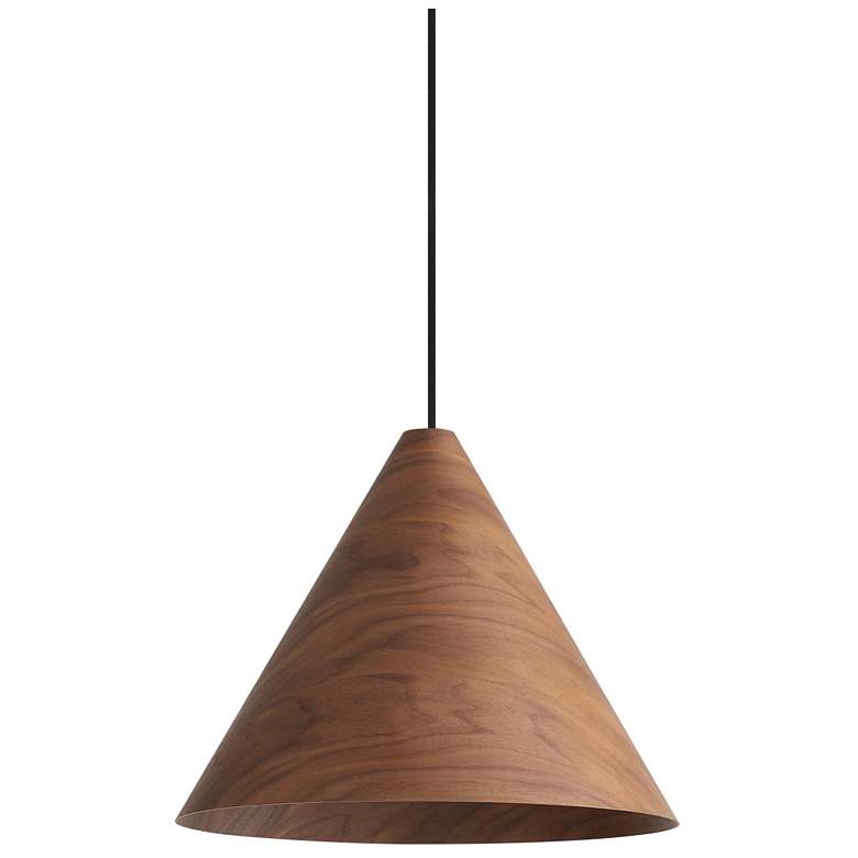 Image 1 Conique 2-Light Pendant in Dark Walnut