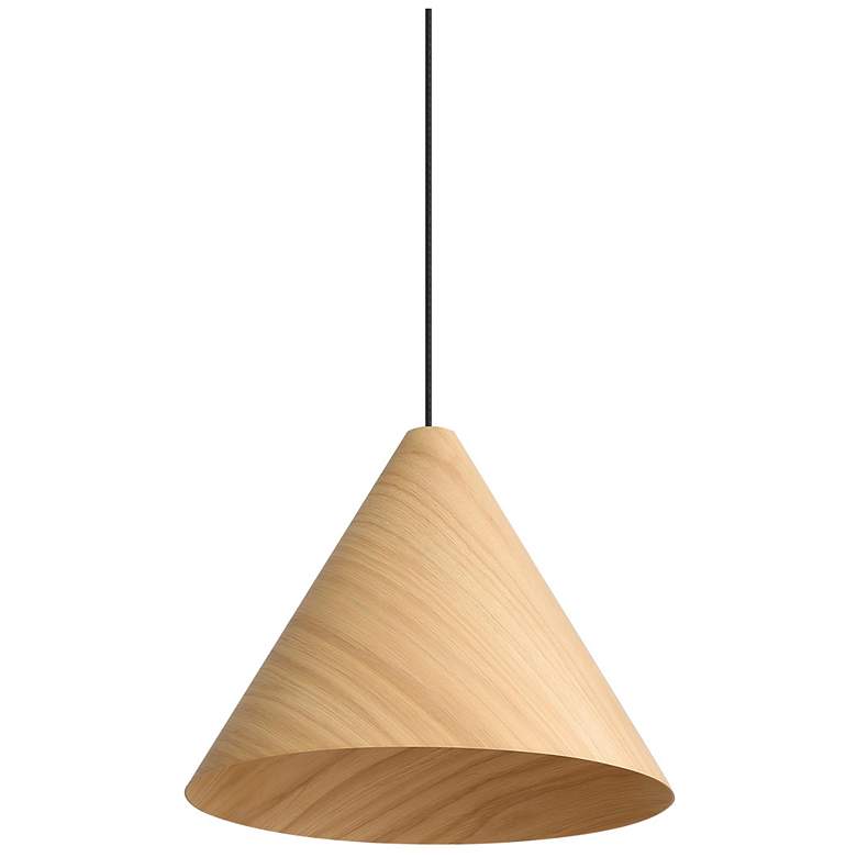Image 1 Conique 2-Light Pendant in Light Walnut