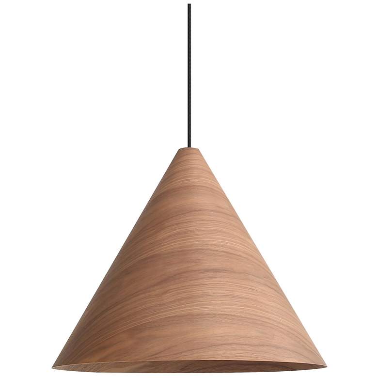 Image 1 Conique 3-Light Pendant in Dark Walnut