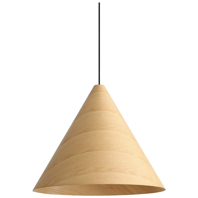 Image 1 Conique 3-Light Pendant in Light Walnut