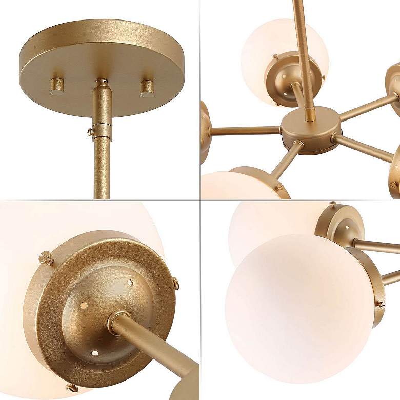 Image 3 Conley 24" Wide Gold Metal 5-Light Sputnik Chandelier more views