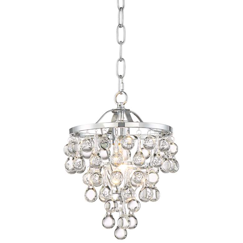 Conley 9 3/4&quot; Wide Chrome and Clear Glass Mini Pendant
