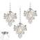 Conley Three 9.75" Wide Chrome and Crystal Multi-Light Swag Chandelier