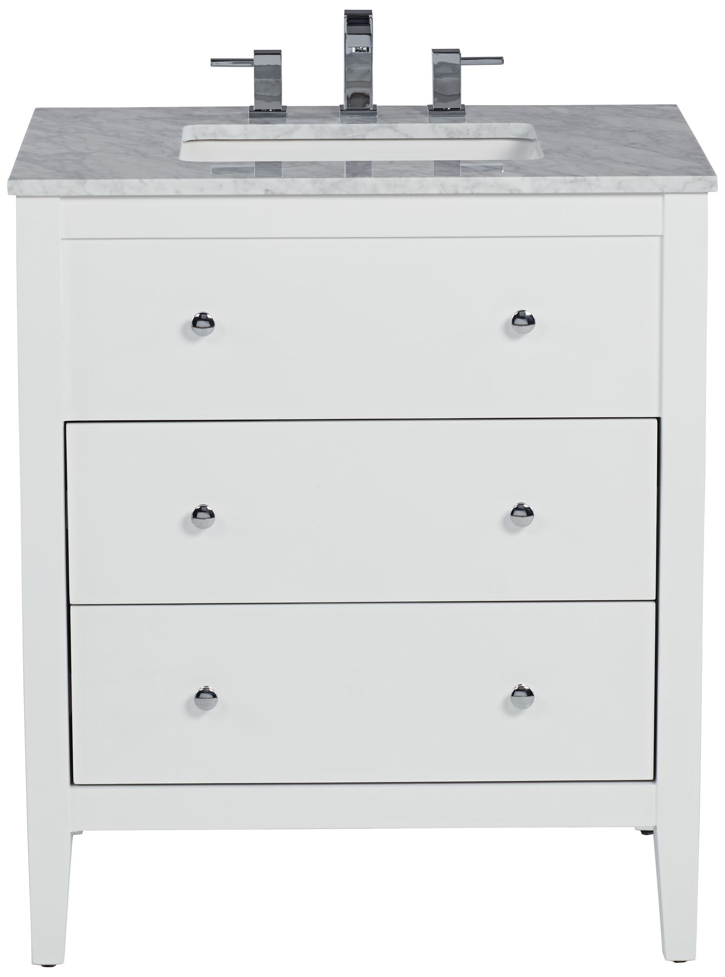 Conna 30" Wide 2-Drawer White Single Sink Vanities Set of 2