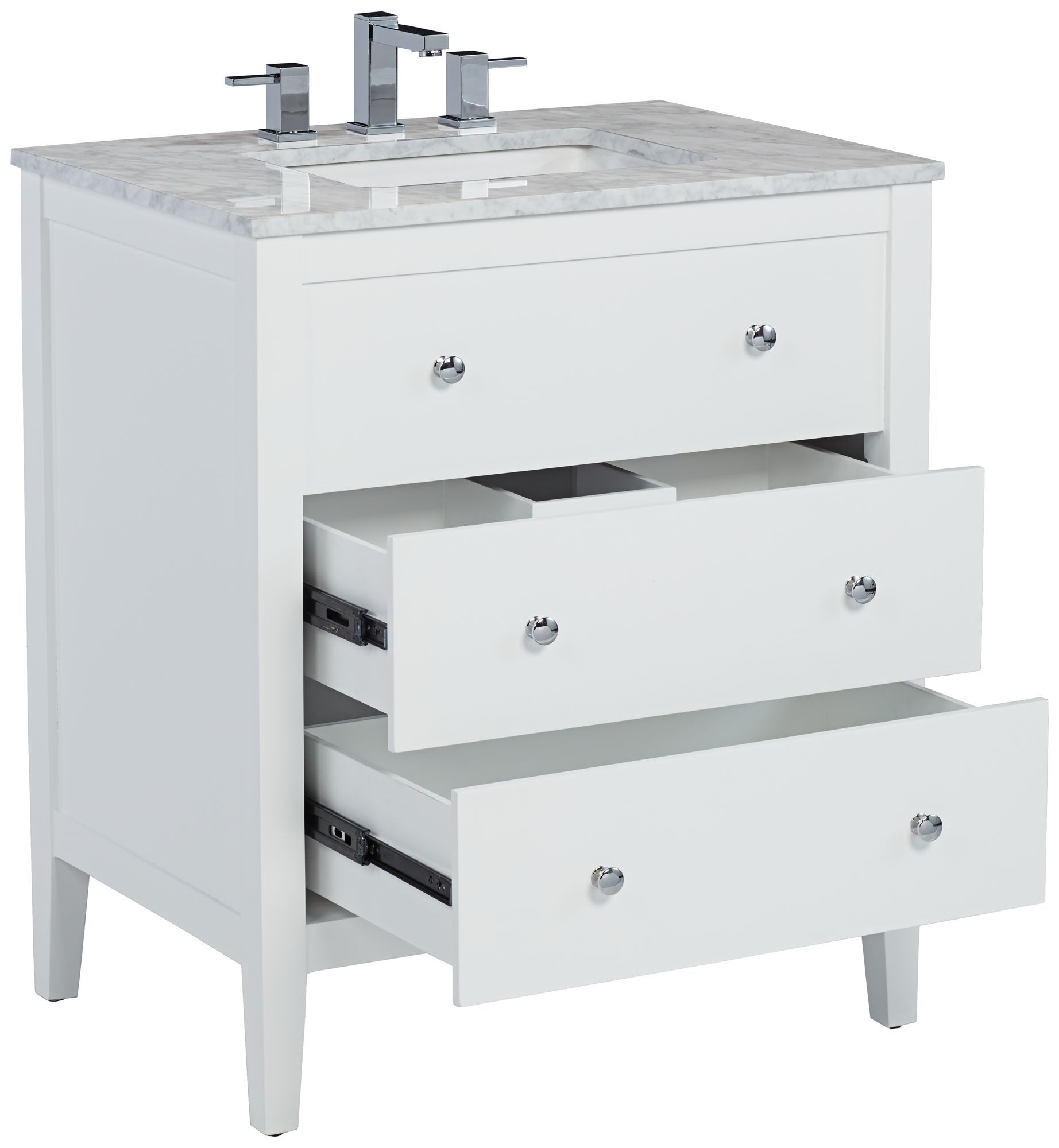 Conna 30" Wide 2-Drawer White Single Sink Vanities Set of 2