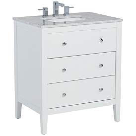 Image2 of Conna 30" Wide 2-Drawer White Single Sink Vanity