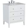 Conna 30" Wide 2-Drawer White Single Sink Vanity