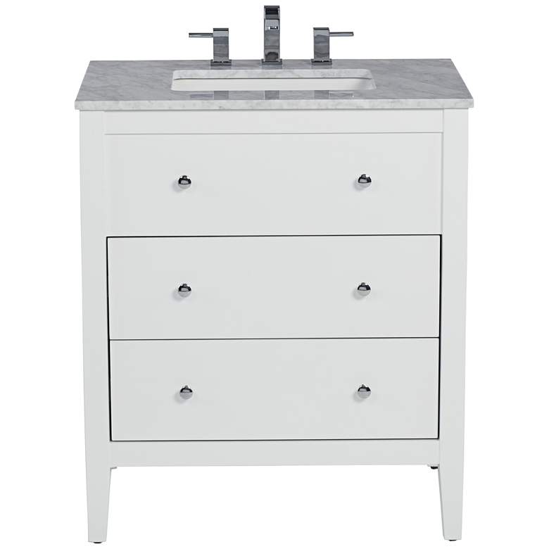 Image 7 Conna 30" Wide 2-Drawer White Single Sink Vanity more views
