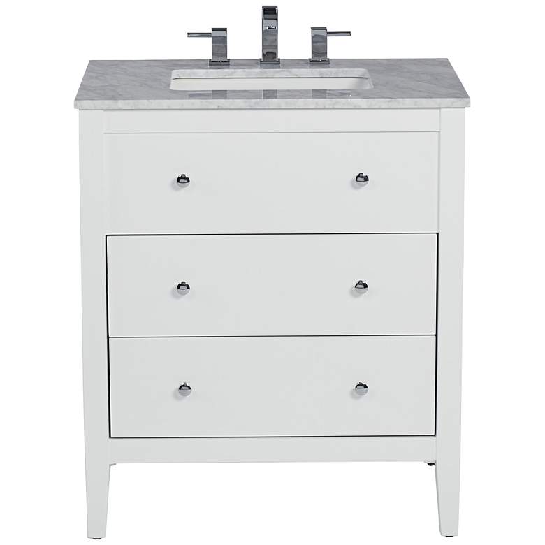Image 6 Conna 30" Wide 2-Drawer White Single Sink Vanities Set of 2 more views
