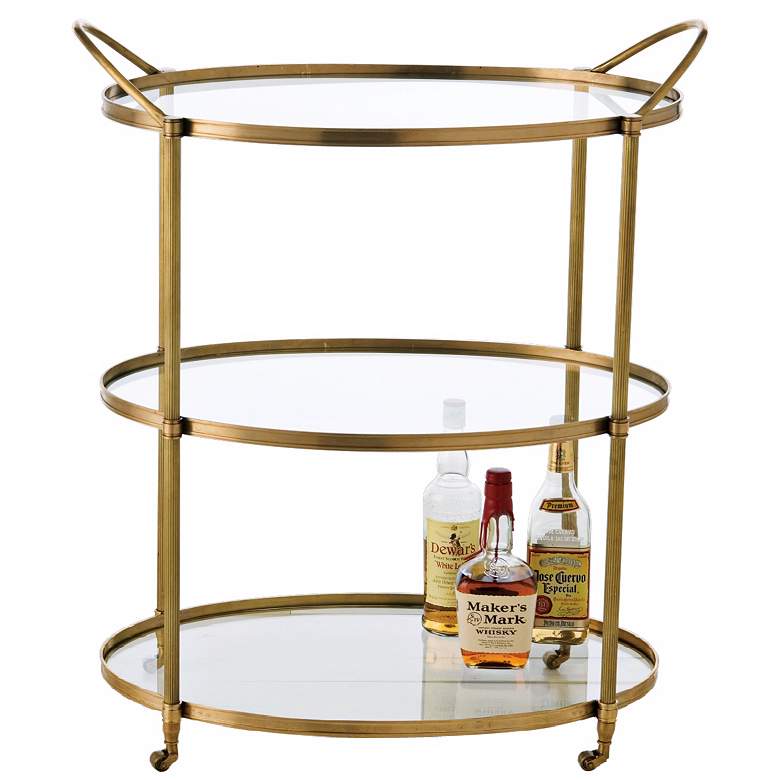 Image 1 Connaught Antique Bronze Bar Cart