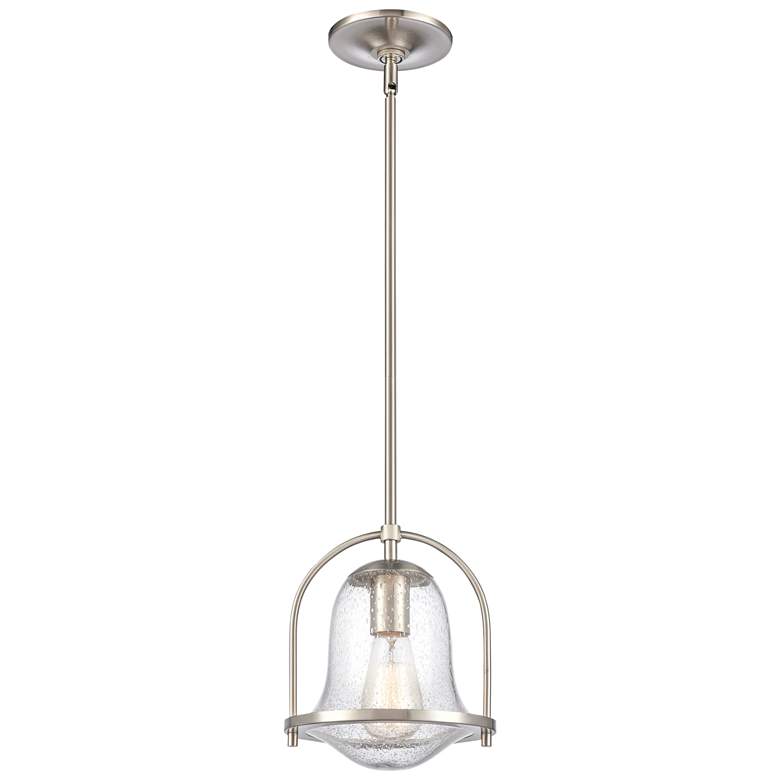 Image 1 Connection 8" Wide 1-Light Mini Pendant - Satin Nickel