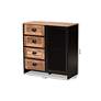 Connell 31 1/2" Wide Brown Black 4-Drawer Sideboard Buffet