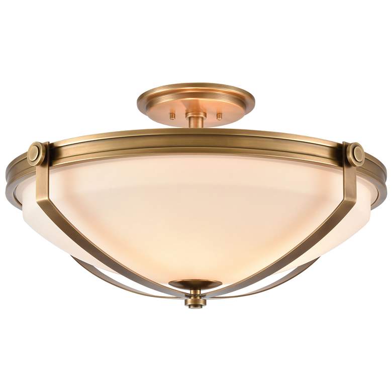 Image 1 Connelly 23 inch Wide 4-Light Semi Flush Mount - Natural