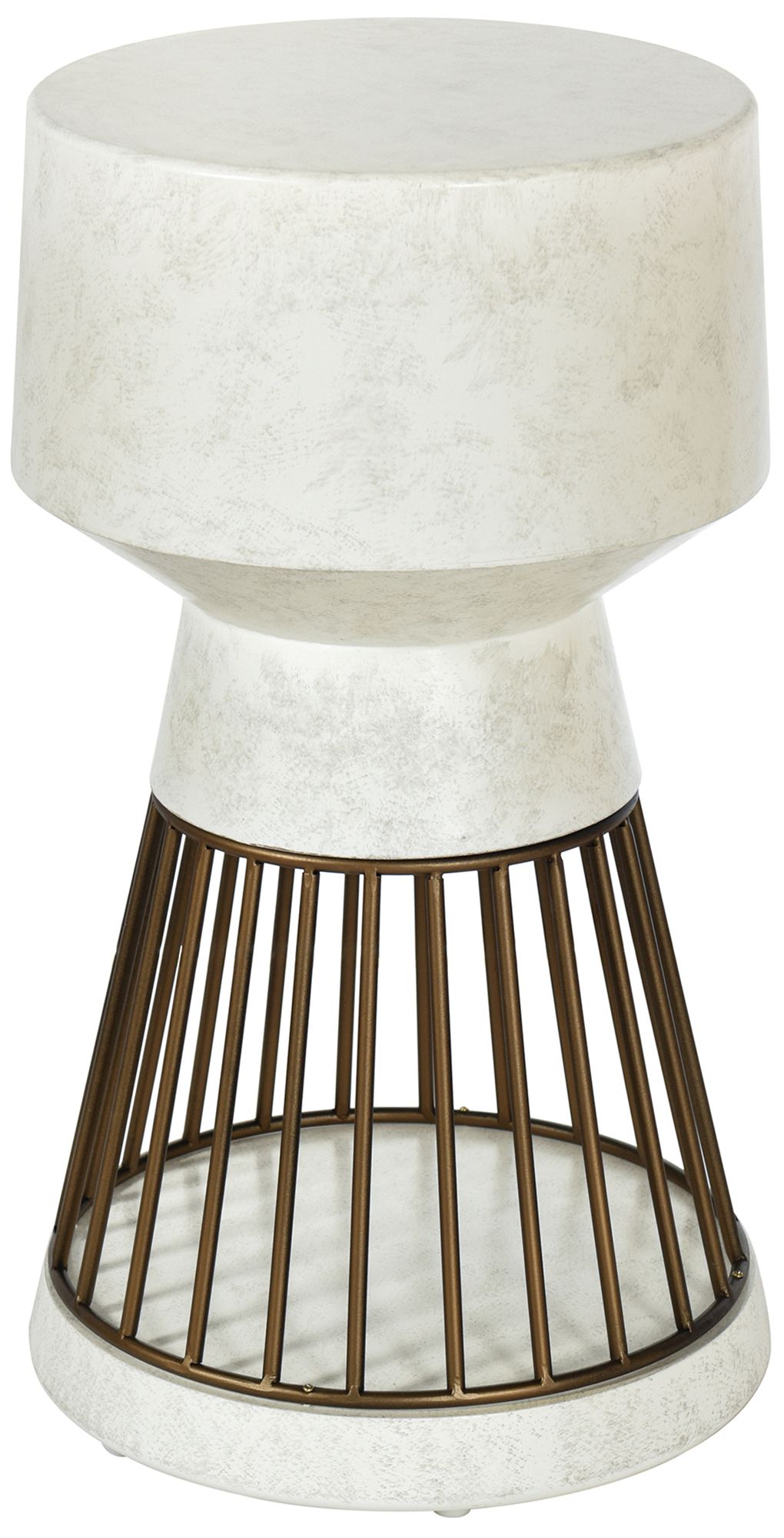 Image 2 Conner 14 x 27 Cement White Side Table