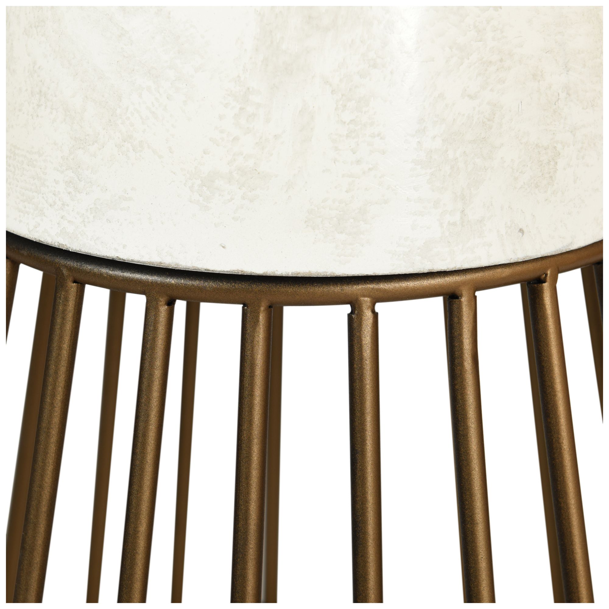 Image 5 Conner 14 x 27 Cement White Side Table more views