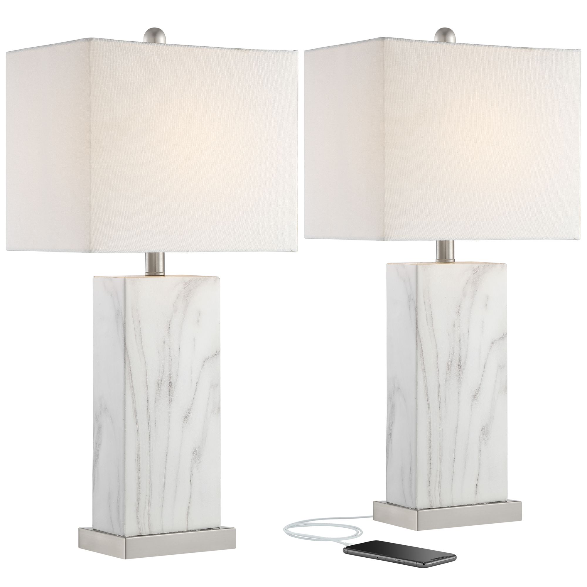 marble lamp set