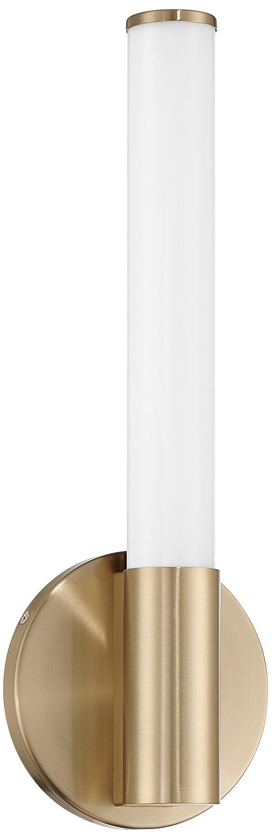 Image 2 Connor 14" Mini Tube LED Cylinder Vanity Light in Brass more views