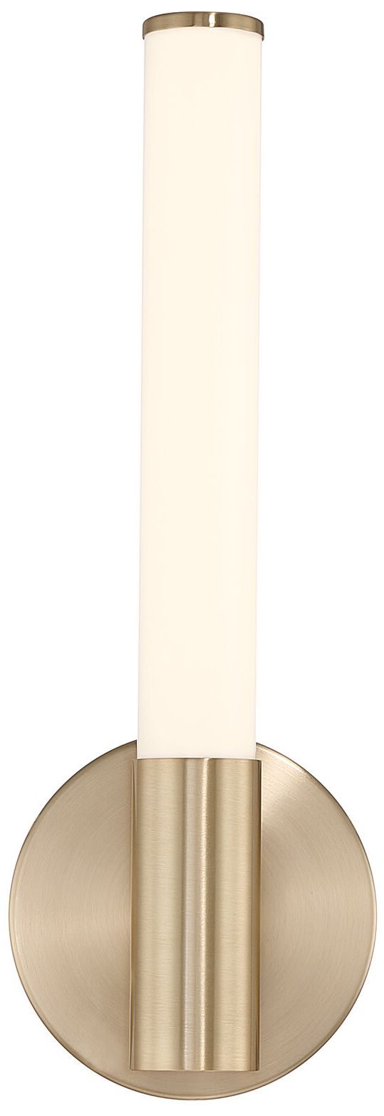 Image 3 Connor 14" Mini Tube LED Cylinder Vanity Light in Brass more views