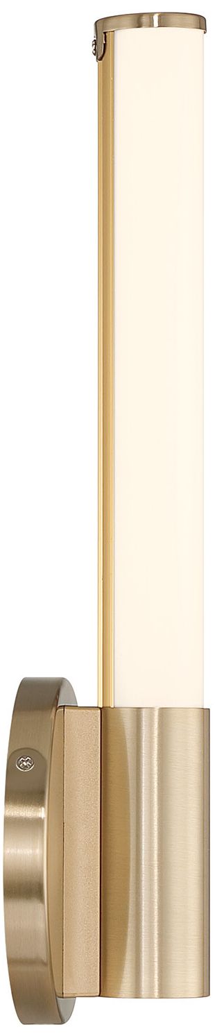 Image 5 Connor 14" Mini Tube LED Cylinder Vanity Light in Brass more views