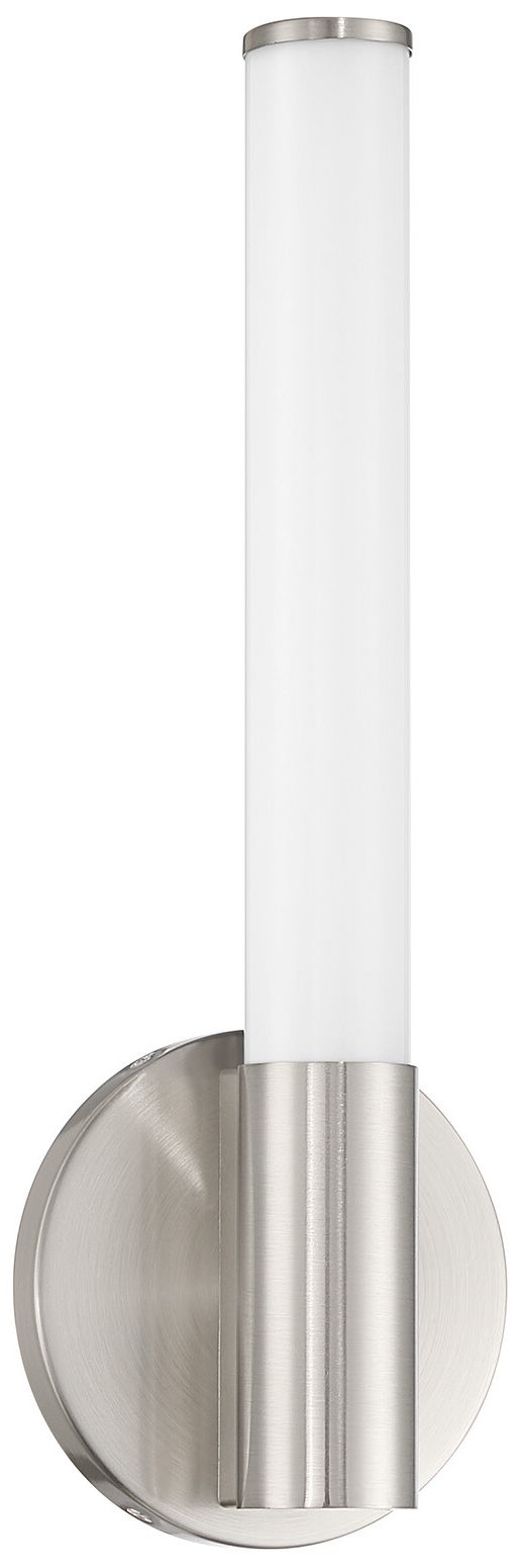 Image 2 Connor 14" Mini Tube LED Cylinder Vanity Light in Satin Nickel more views