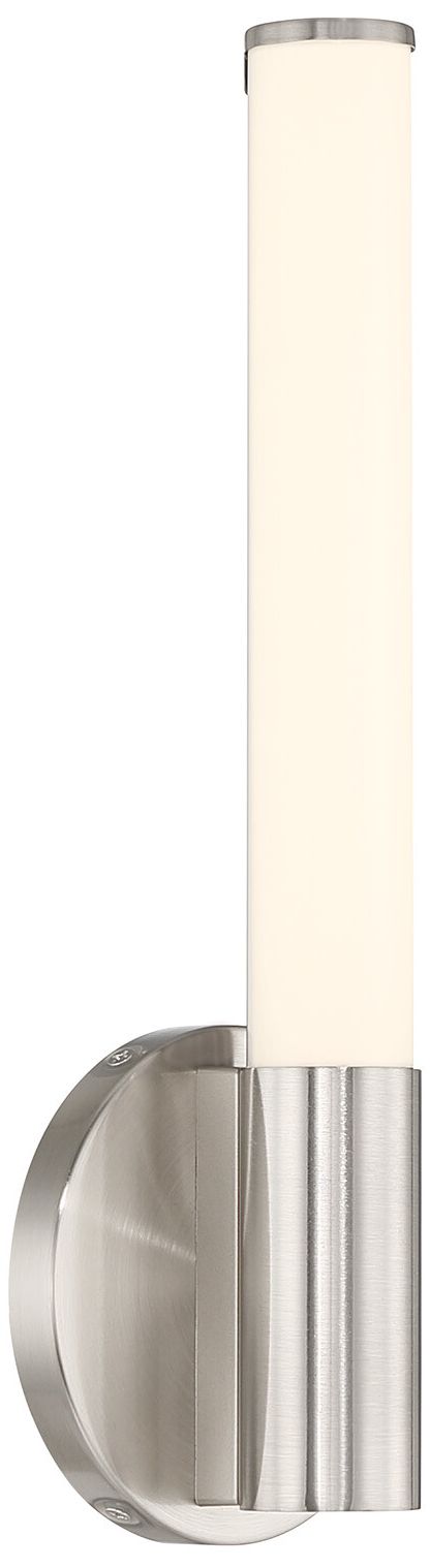Image 4 Connor 14" Mini Tube LED Cylinder Vanity Light in Satin Nickel more views