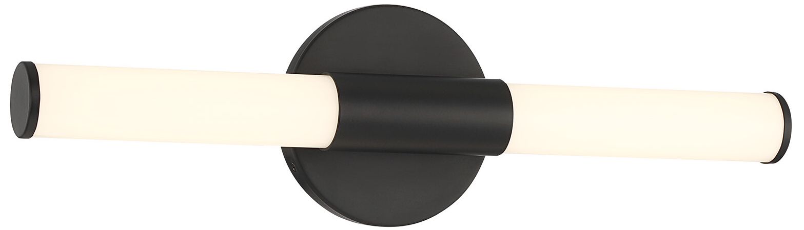 Image 3 Connor 18" Mini Tube LED Cylinder Vanity Light in Black more views