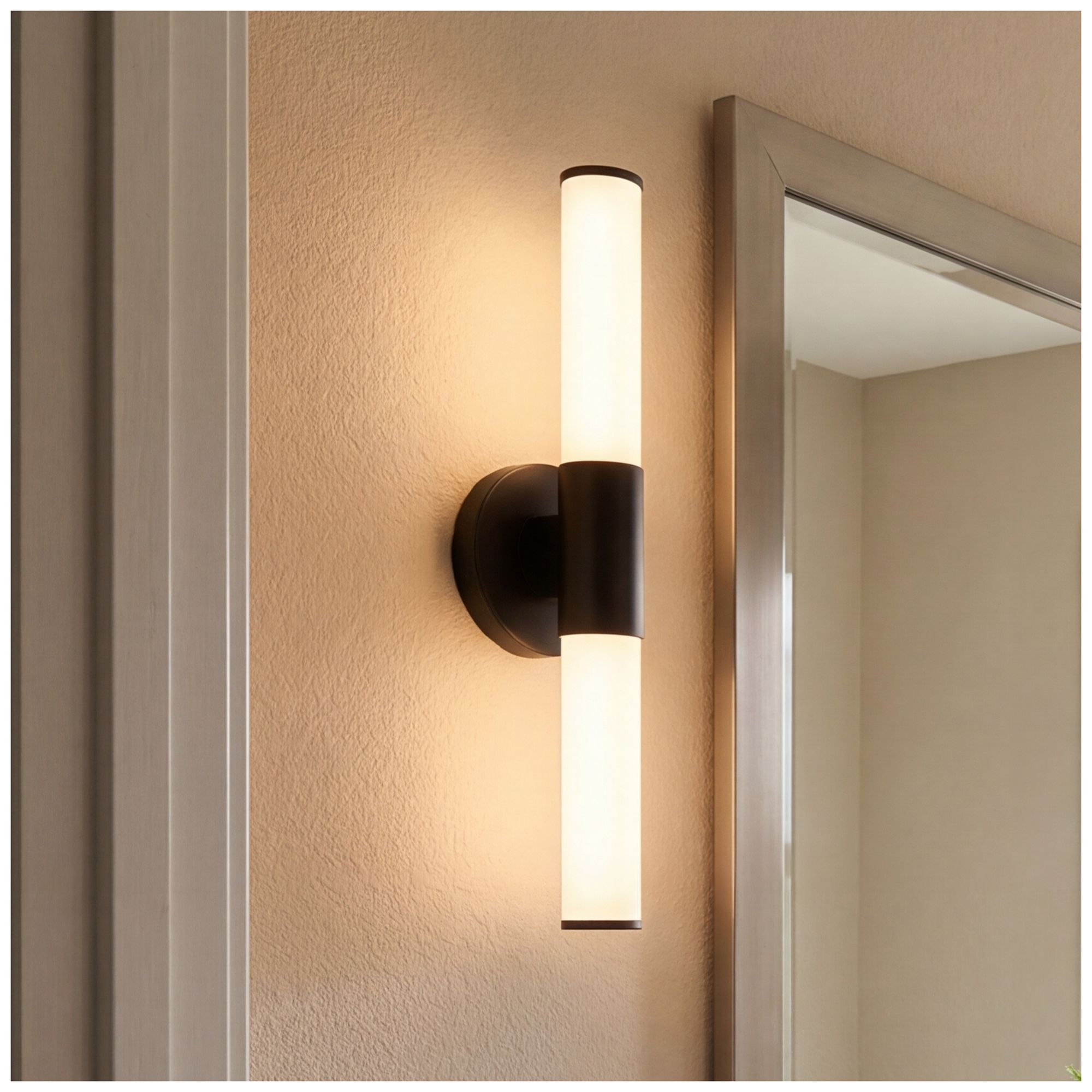 Connor 18" Mini Tube LED Cylinder Vanity Light in Black