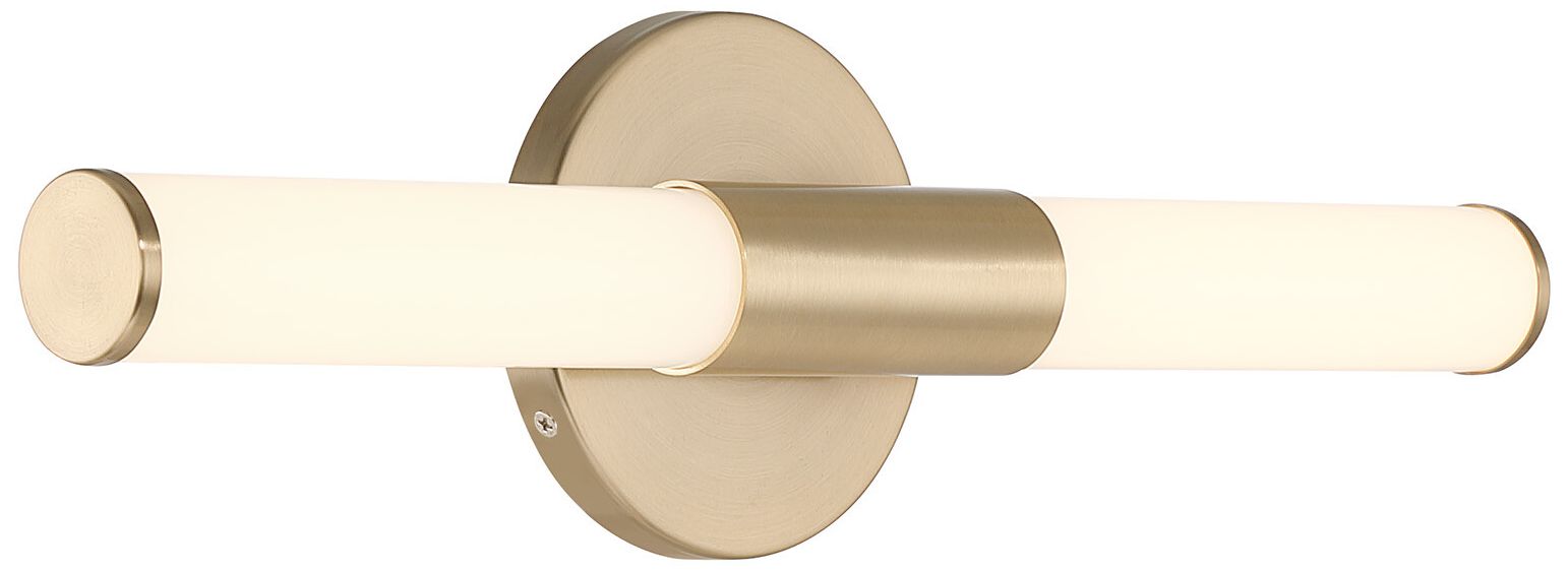 Image 4 Connor 18" Mini Tube LED Cylinder Vanity Light in Brass more views