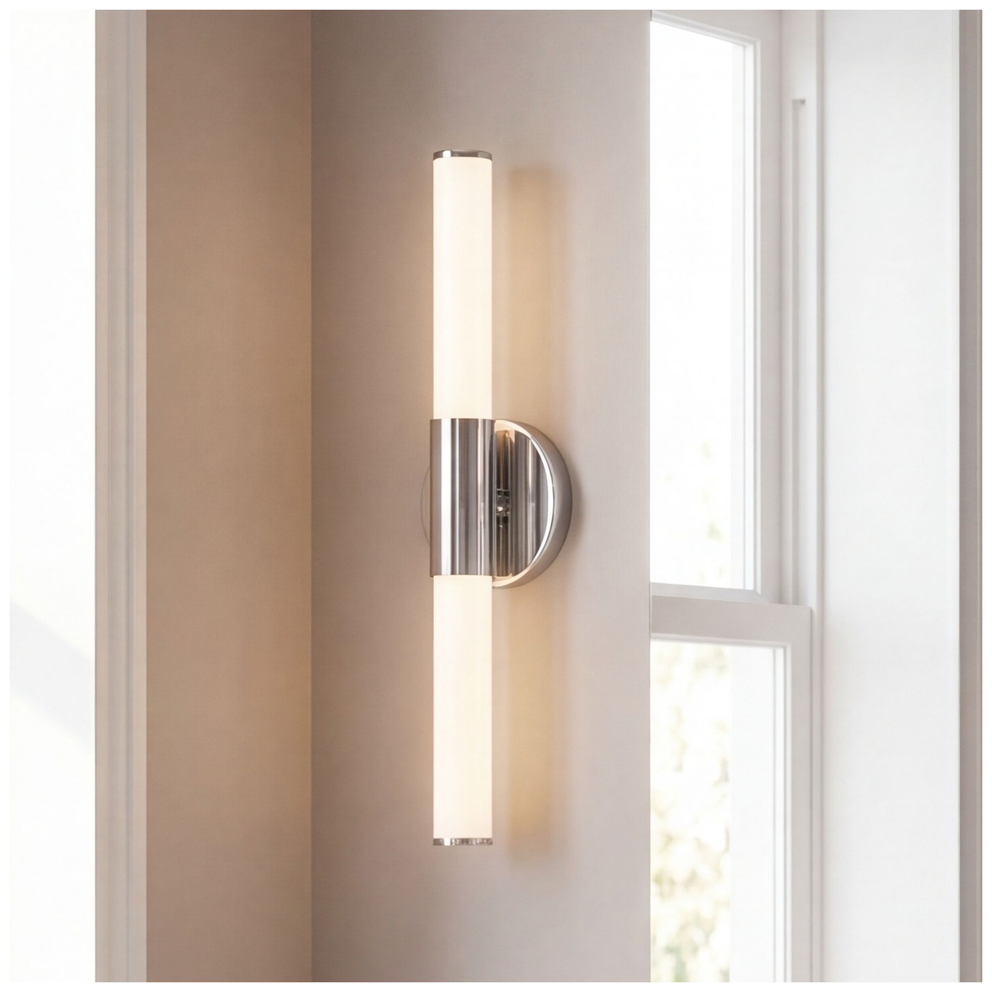 Connor 18" Mini Tube LED Cylinder Vanity Light in Chrome