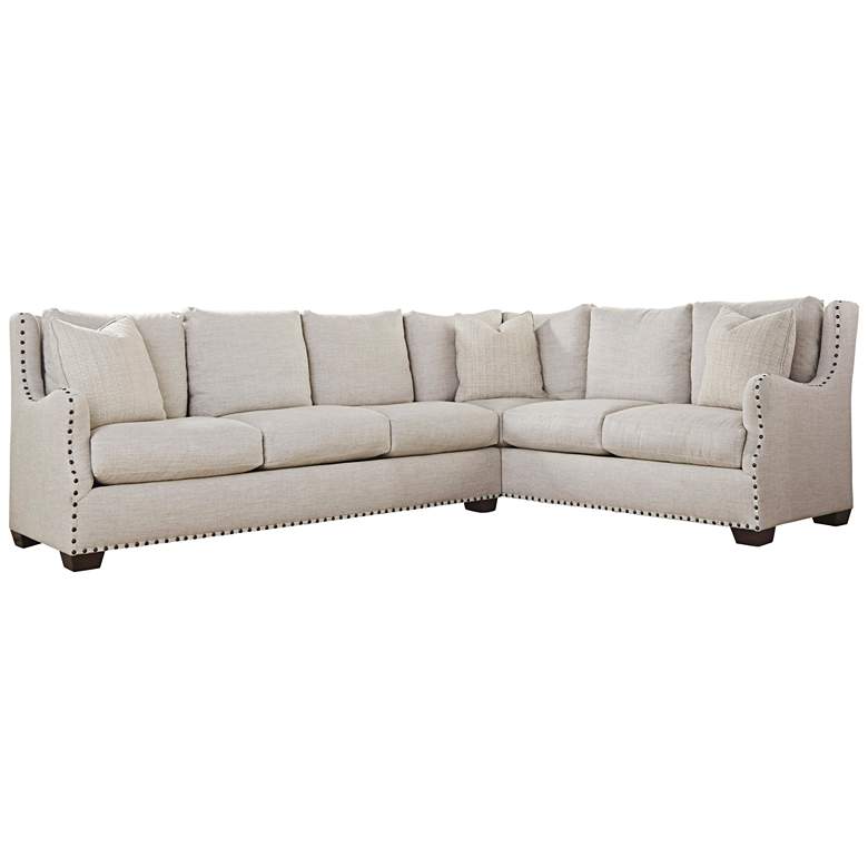 Image 1 Connor Belgian Linen Sectional Right Arm Facing Corner