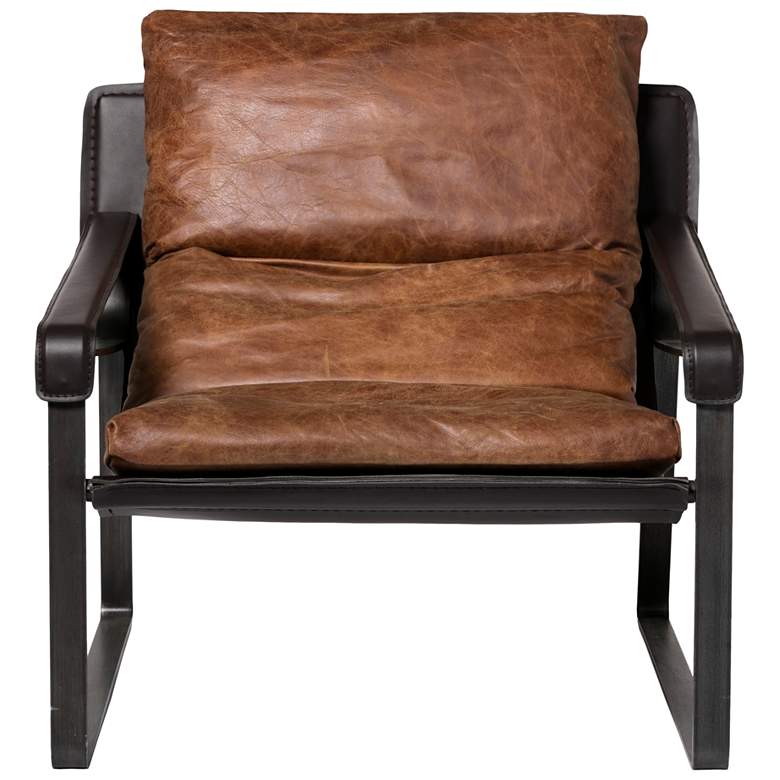 Image 1 Connor Club Chair Open Road Brown Leather