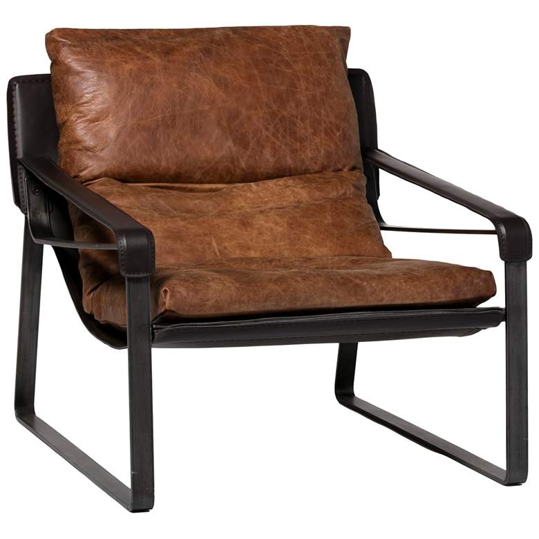 Image 2 Connor Club Chair Open Road Brown Leather more views