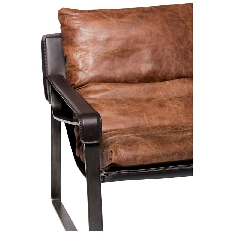 Image 6 Connor Club Chair Open Road Brown Leather more views